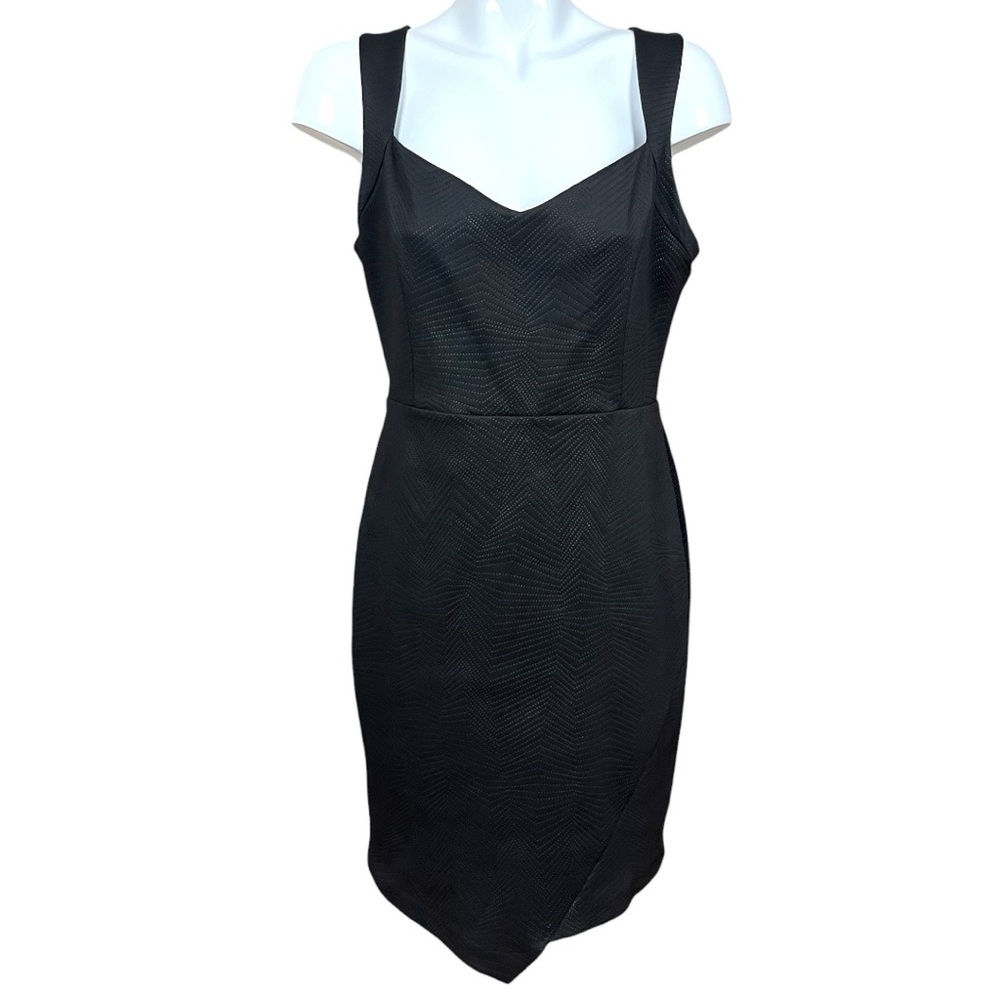 Guess Black Sleeveless Sweetheart Neckline Asymmetrical Hem Cutout Back Dress 12